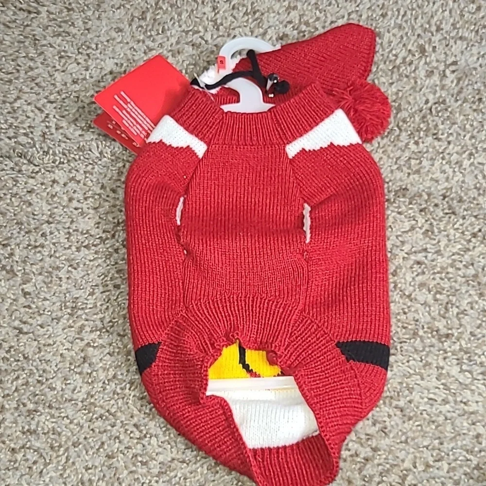 Red Santa Pet Sweater with Hat